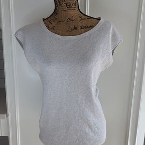 Talbots Shimmering Silver Cap Sleeve